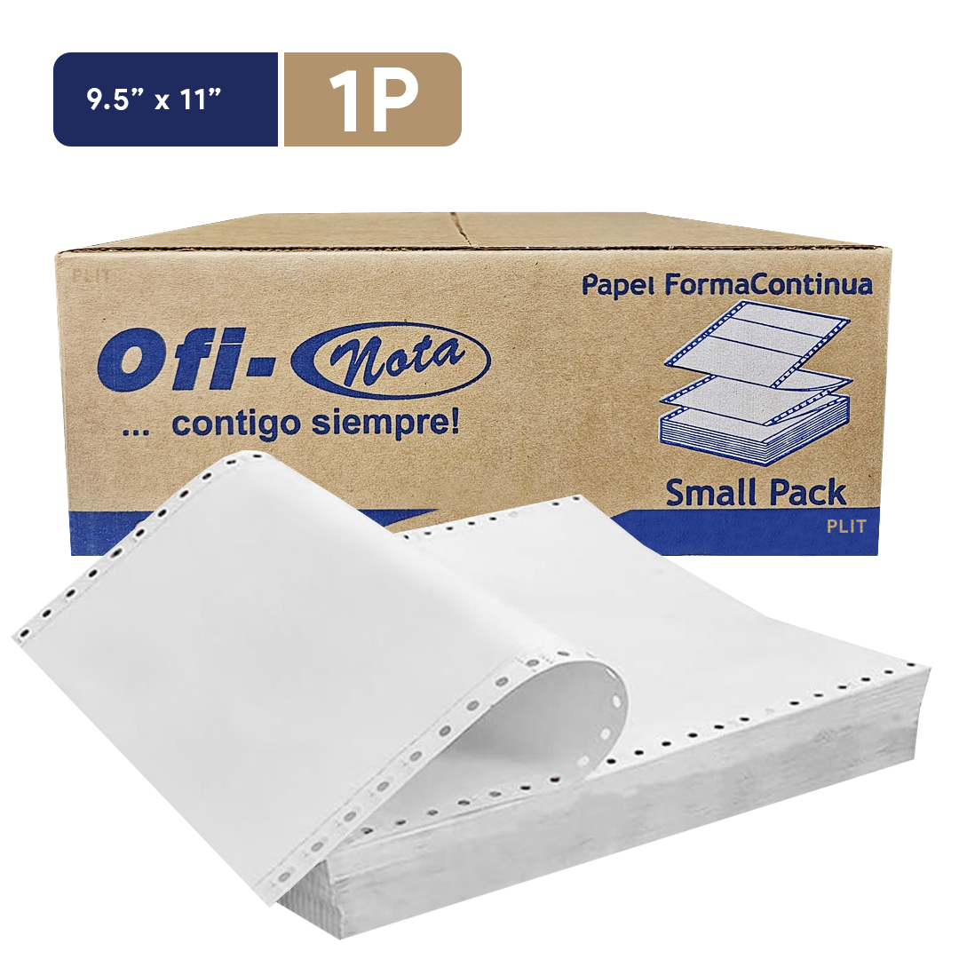 Papel Continuo OFINOTA 9.5" x 11" - 1 Parte