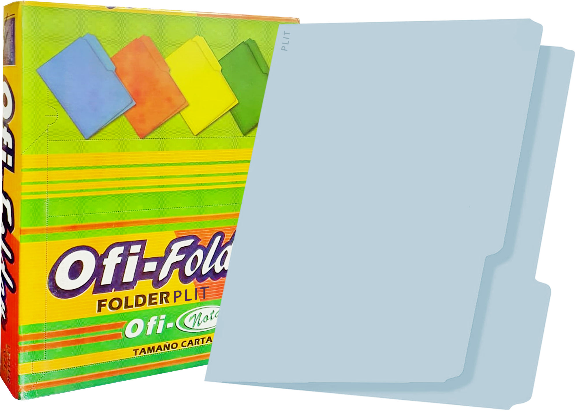 Folders Azul Pastel 8.5" x11", 100 pcs - Ofi-Nota 5018026