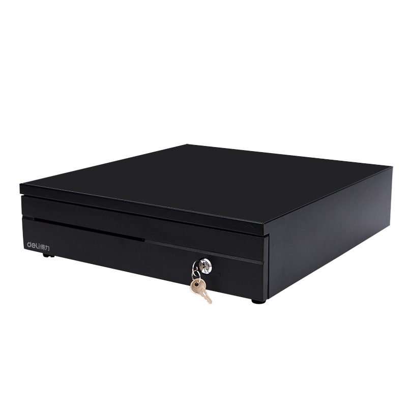 Caja Registradora Metálica, Negra - Deli DL-405