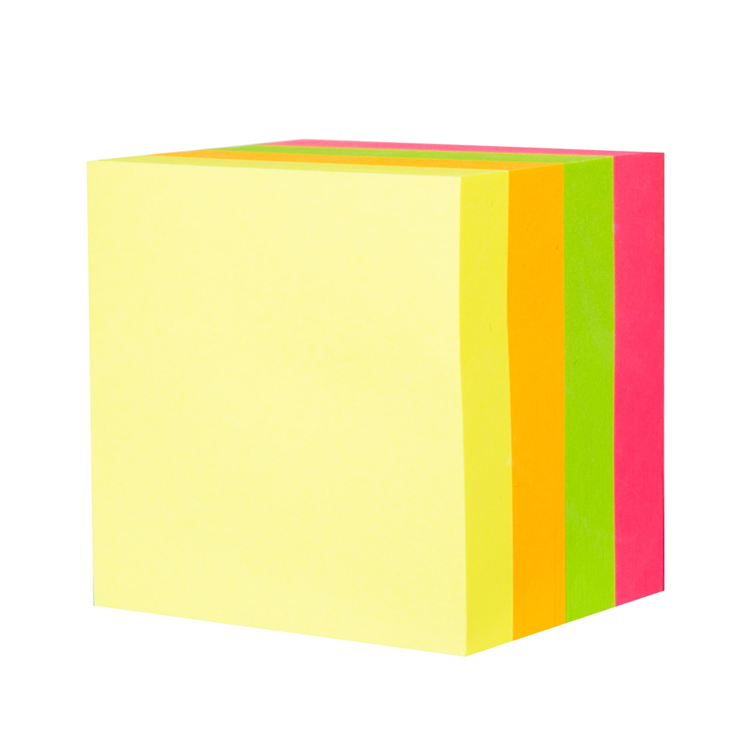 Torre de Nota Adhesiva (Post-it) 2x2, 400 Hojas, Color Neon - Deli Stick Up