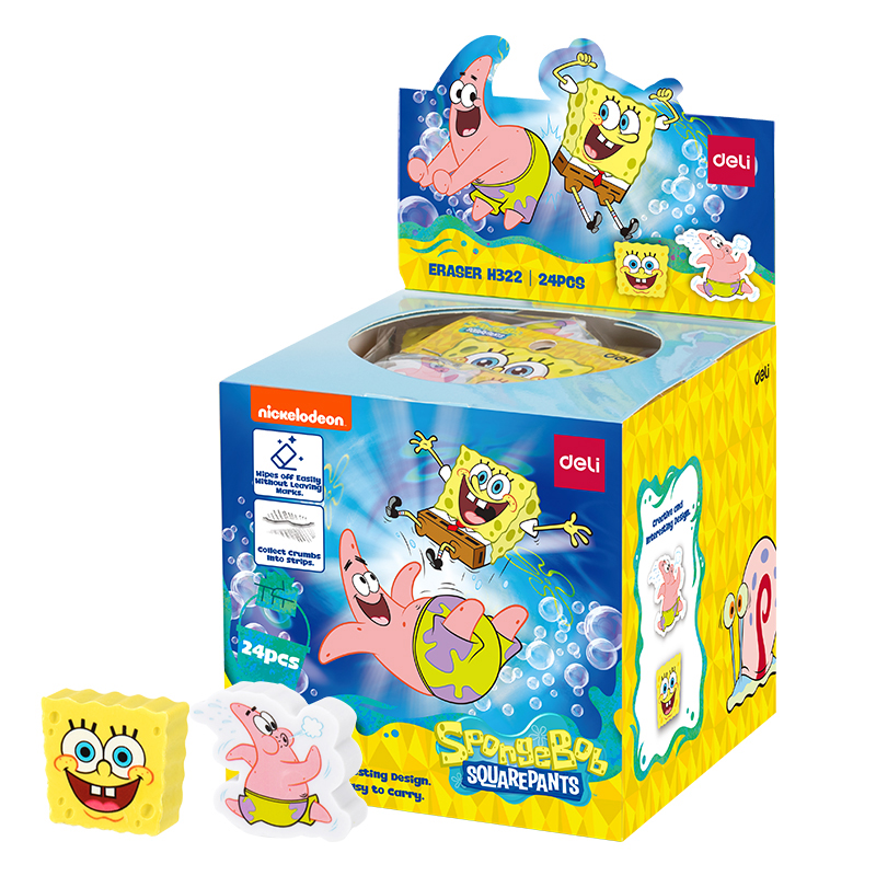Goma de Borrar con Figuras de Bob Esponja, 2 pcs