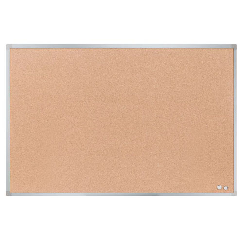 Pizarra de Corcho 24" x 36" con Bordes de Aluminio