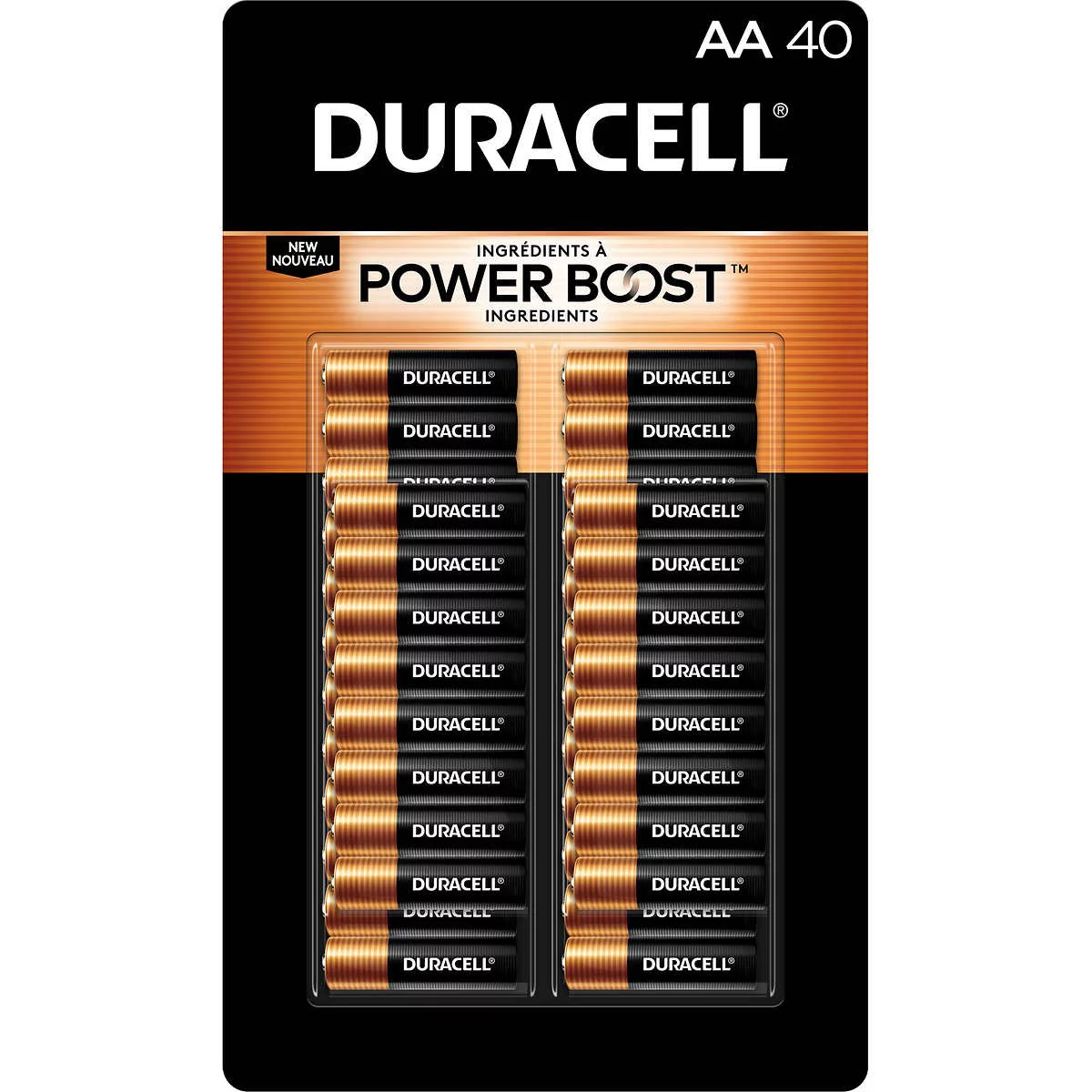 Pilas Alcalinas AA 1.5v, 40 pcs - Duracell Power Boost MN15TB40