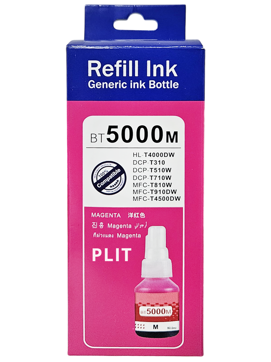 Tinta Refill Ink BT5000M Magenta (Rojo), 50 ml