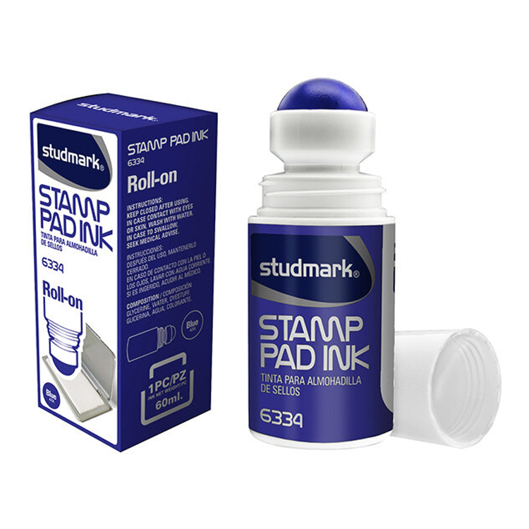 Tinta en Rolo para Sellos, 60ml ,Azul - Studmark Roll-On ST-06334
