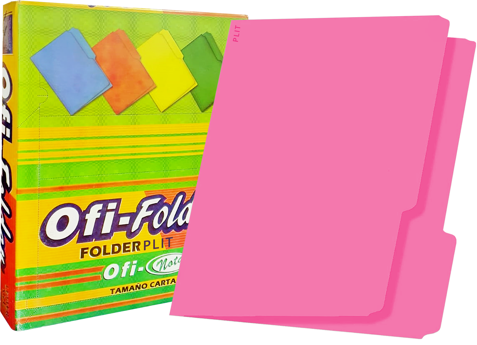Folders Rosado Fucsia 8.5" x11", 100 pcs - Ofi-Nota 255534
