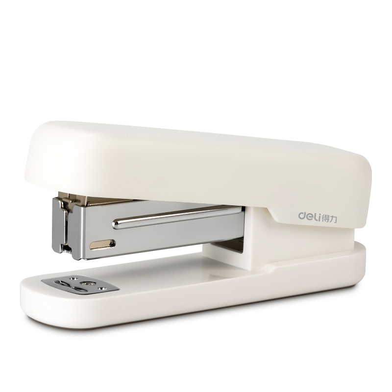 Grapadora Pequeña de Estilo Minimalista Blanca, 20 Hojas