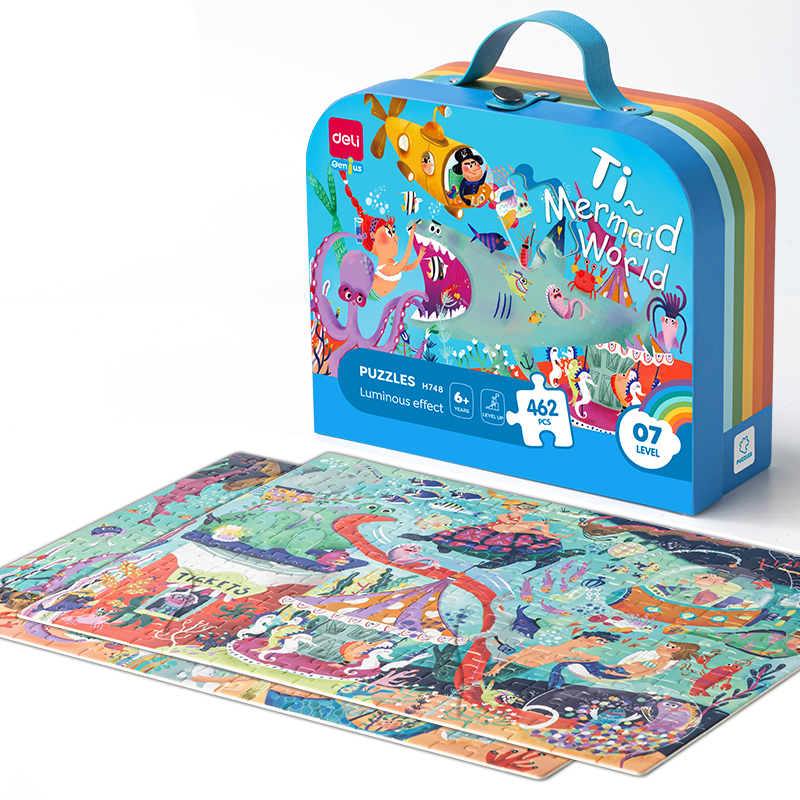 Juego de Rompecabezas Infantil, 462 Piezas que Brillan en la Oscuridad