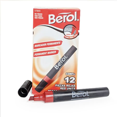 Marcador Permanente Berol Rojo