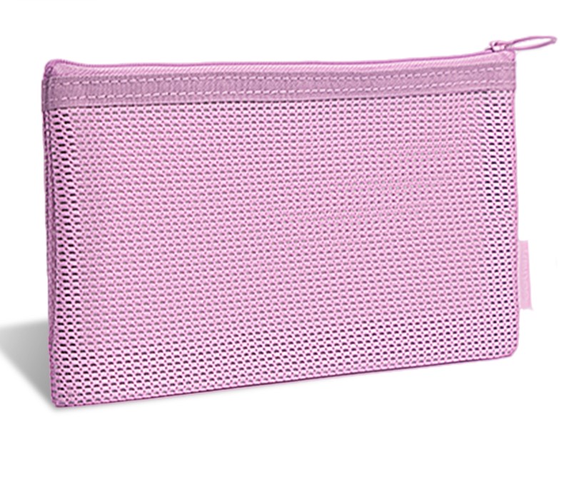 Estuche en Malla Transpirable Escolar para Lápices, Morado - Deli Storage Mesh Bag 67058F
