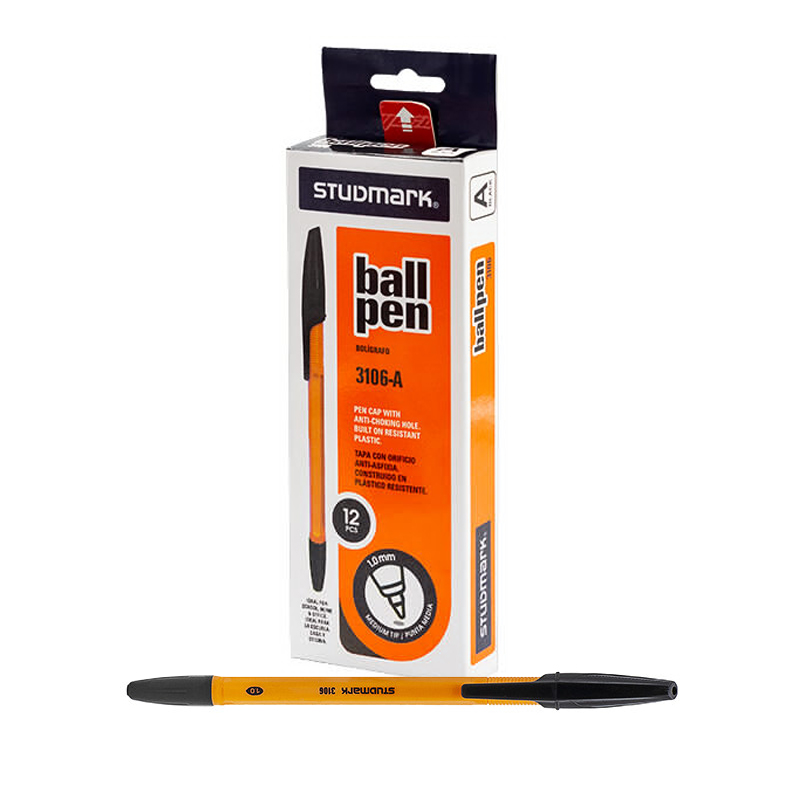 Bolígrafo Ball Pen, Negro - Studmark 3106
