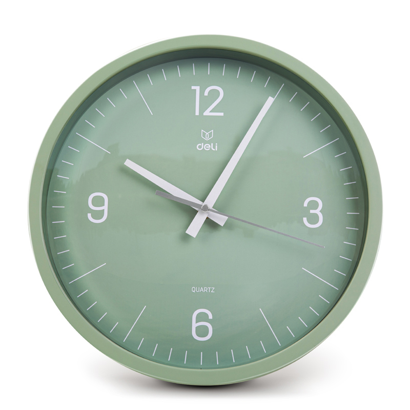 Reloj de Pared Minimalista Redondo, Verde