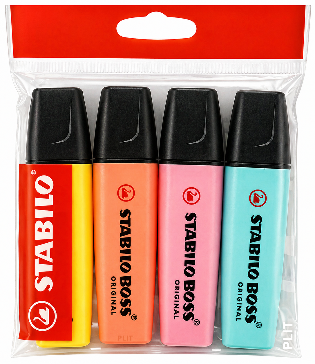 Set Resaltadores STABILO BOSS Original Pastel, 4 Colores