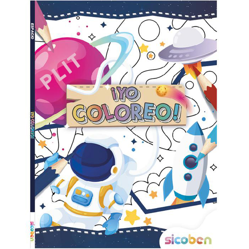 Libro Infantil para Colorear Dibujos del Espacio - Sicoben Yo Coloreo 180136