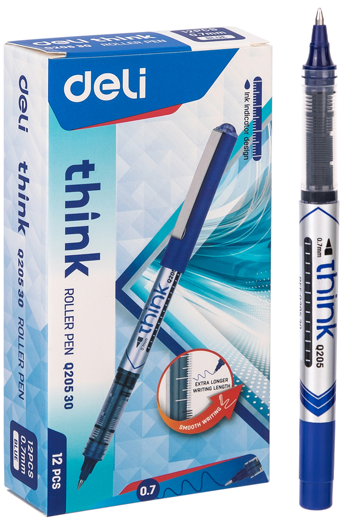 Felpa Roller Pen 0.7 mm, Azul - Deli Think Q20530