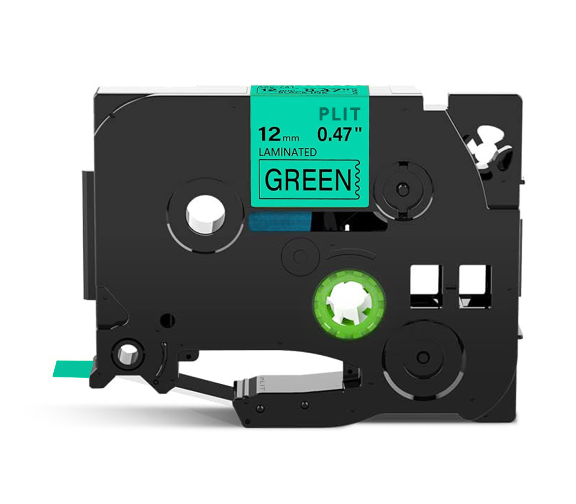 Cinta Rotuladora Térmica TZE-231 Verde, Compatible Etiquetadora Brothers