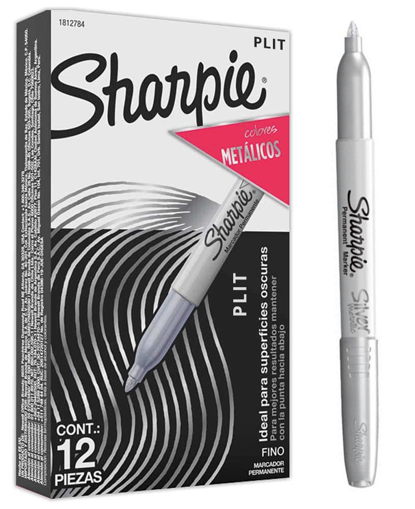 Marcador Permanente Sharpie, Plata Metálico