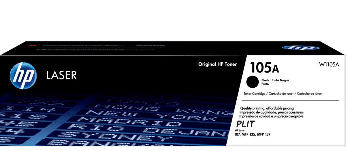 Original: Tóner HP 105A (W1105A) Negro para Impresoras LaserJet MFP107, MFP135, MFP137