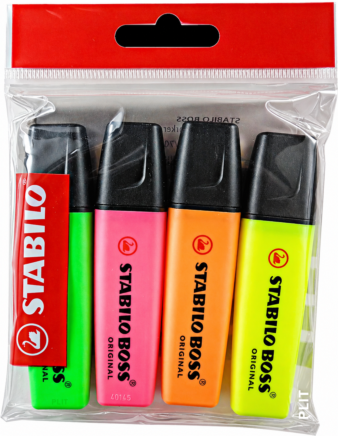 Set Resaltadores STABILO BOSS Original Neón, 4 Colores