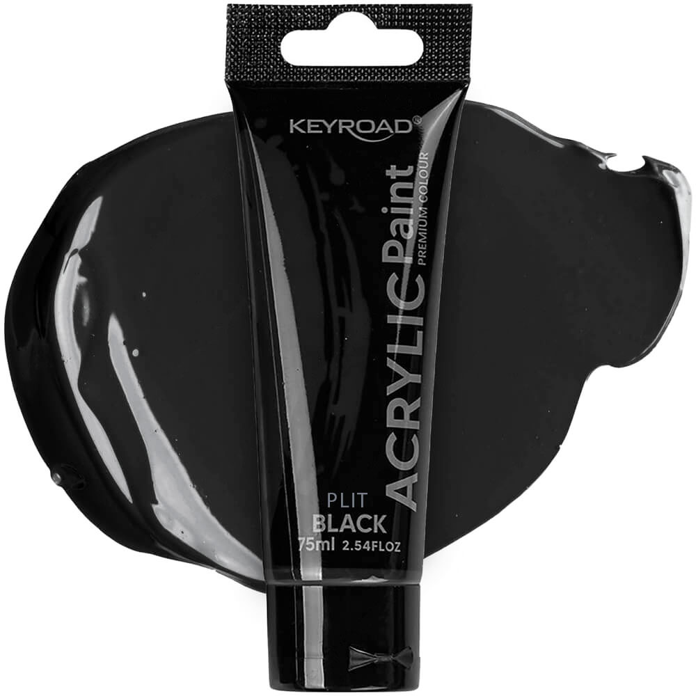 Pintura Acrílica Negra 75 ml - Keyroad KR-972202