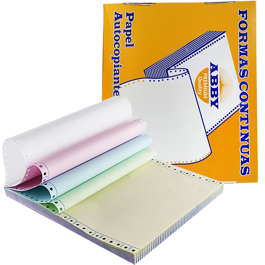 Papel Continuo ABBY 9.5" x 11" - 4 Partes NCR