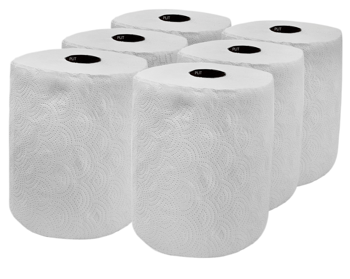 Rollo de Papel Toalla Institucional PRECORTADO 250 Pies, 6 pcs
