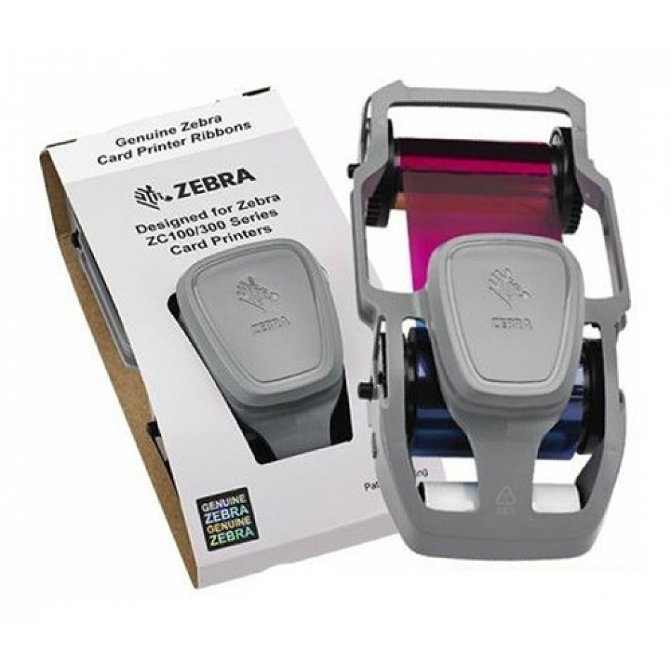 Cinta Zebra 800300-250LA para Impresoras de tarjetas PVC ZC100 y ZC300, Color YMCKO
