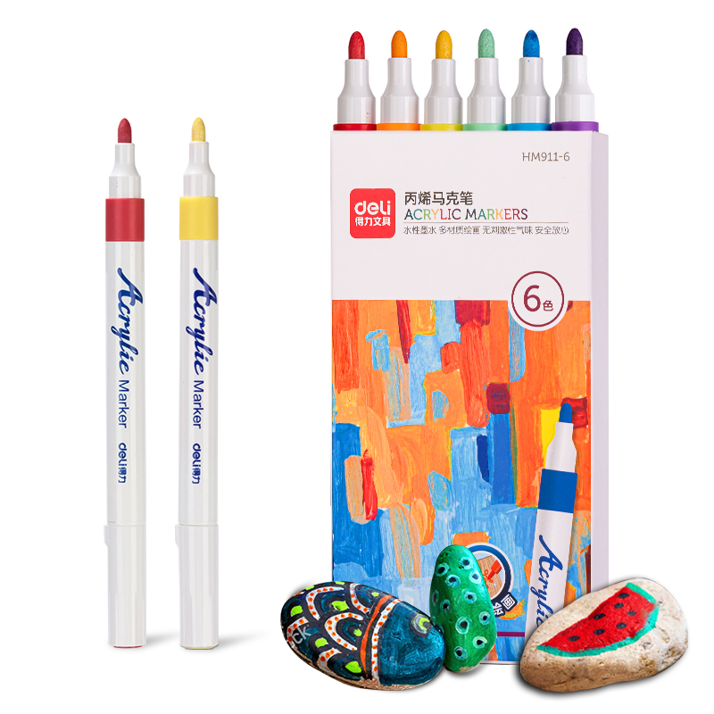 Marcador Acrílico para Dibujo, 6 Colors