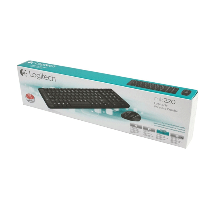 Teclado + Mouse Wireless Logitech Mk220