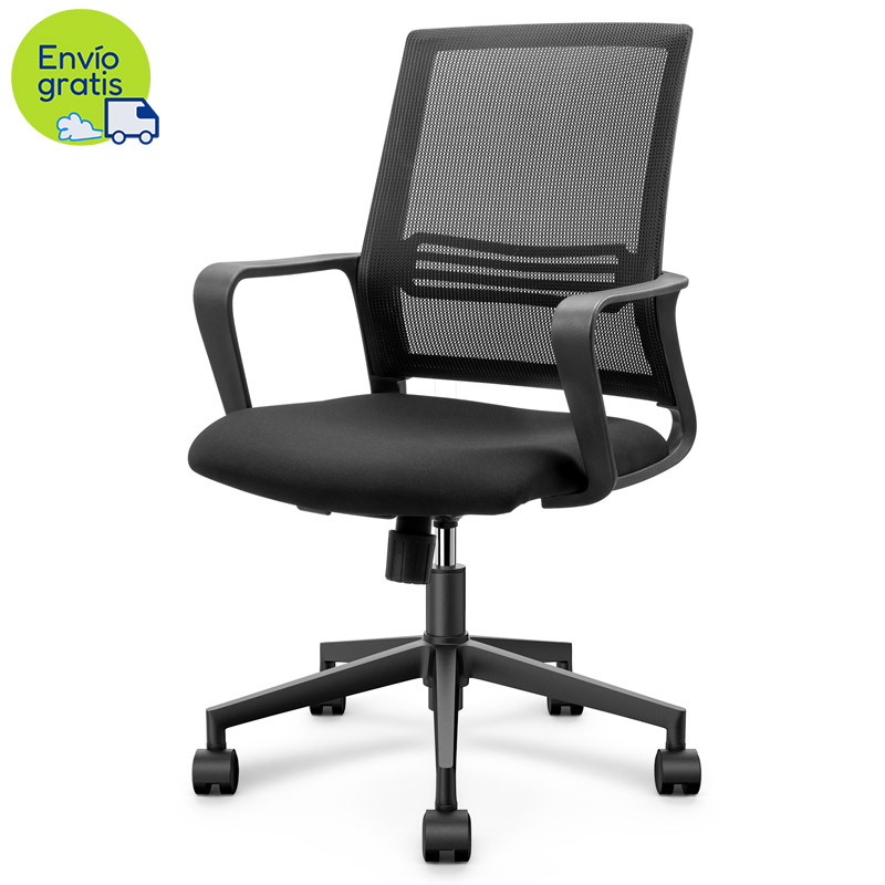 Silla Semi Ejecutiva en Malla, Negra - Deli E4502