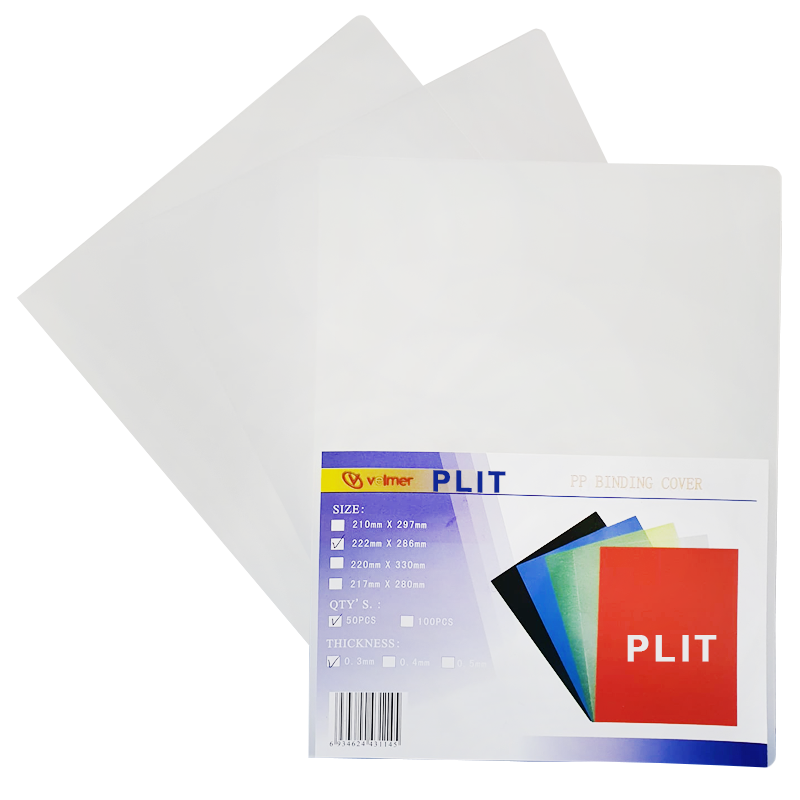 Cubierta para Encuadernar Plástica, Transparente, 50 pcs