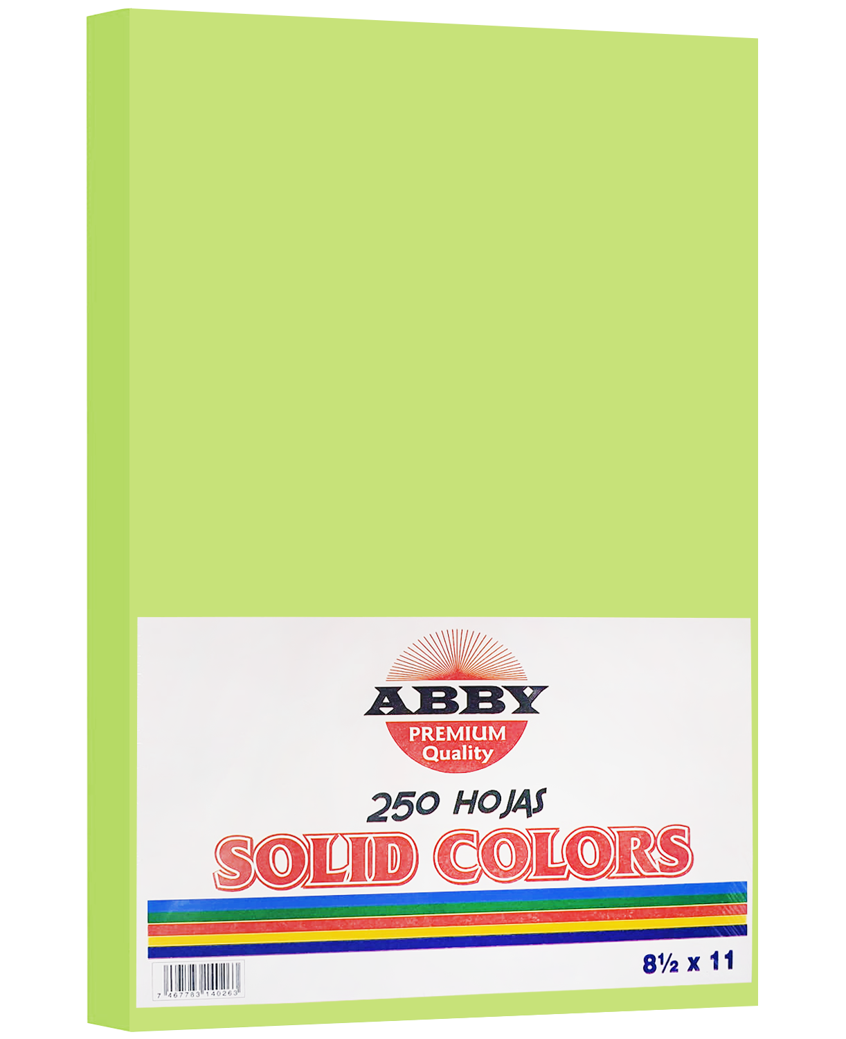 Resma de Papel Abby Verde Manzana 8.5"x 11", 250 hojas