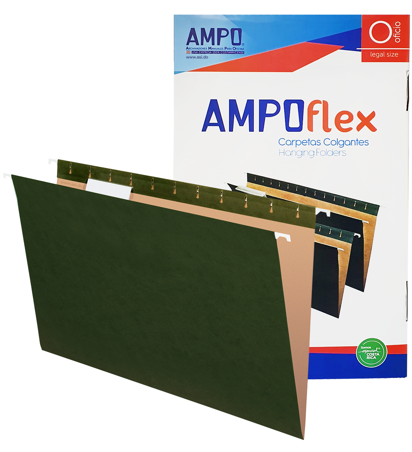 Fólderes Colgantes Pendaflex Legal 8.5" x 13", 25 pcs, Verde - Ampoflex