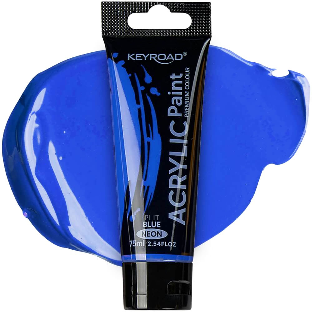 Pintura Acrílica Azul Neón 75 ml - Keyroad KR-972218