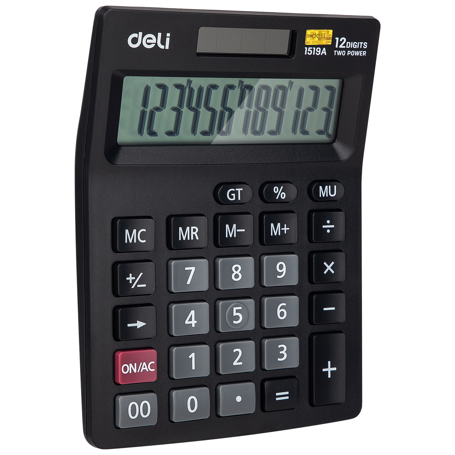 Calculadora Platanera Pequeña 12 Dígitos, Negra