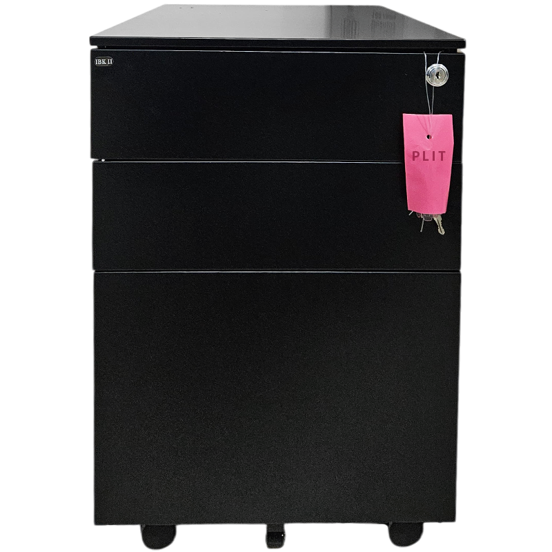 Archivo Modular de Metal IBK II de 3 Gavetas, Negro