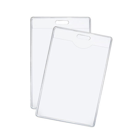 Porta Carnets Vertical Flexible 2" x 4" Transparente, 10 pcs