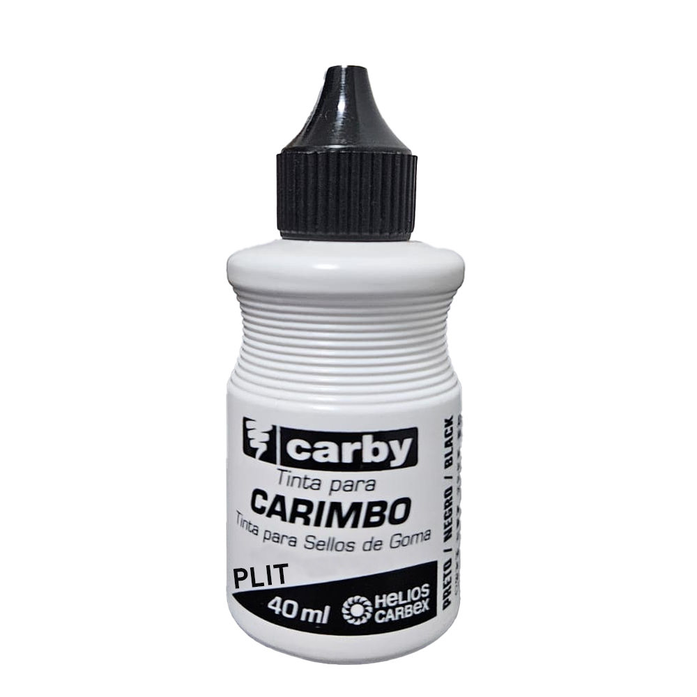 Tinta para Sellos Gomígrafos Carimbo Carby Helios Negro, 40 ml - #804475