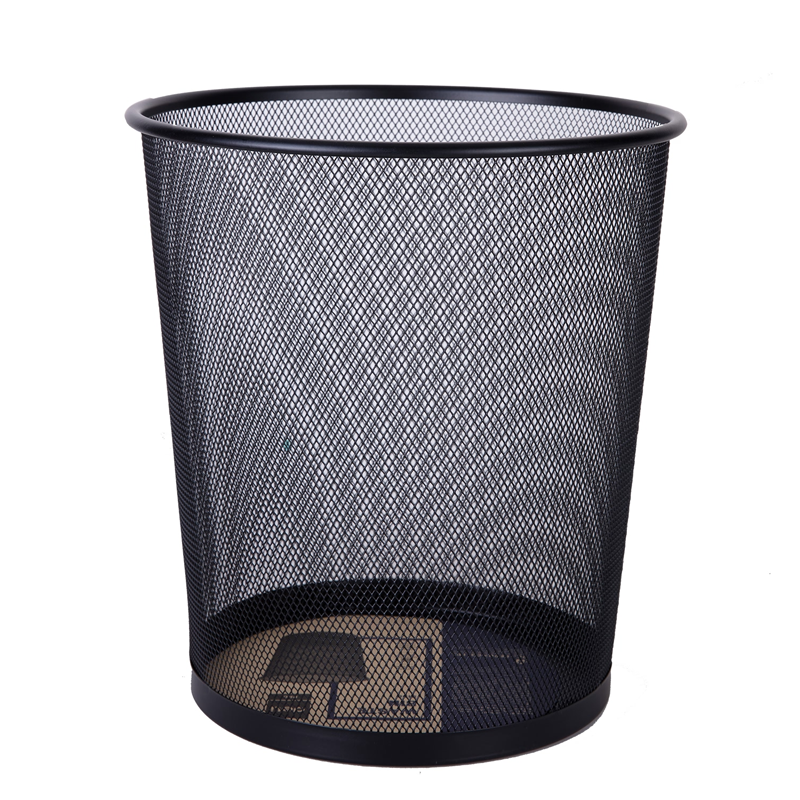 Cesto Circular Pequeño 11.6" de Malla Metálica, Negro