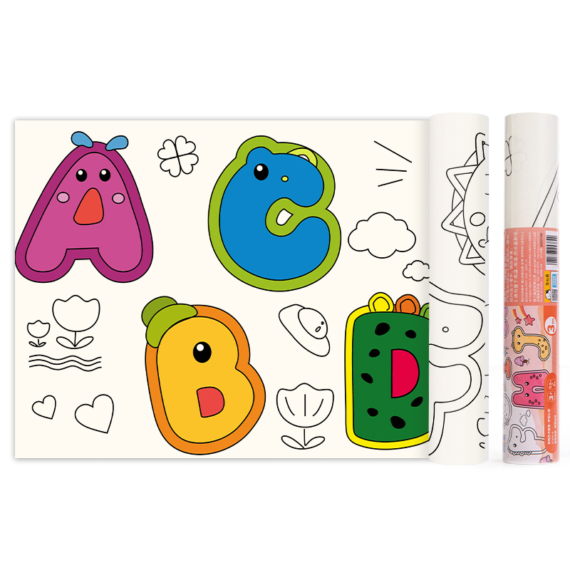 Rollo de Dibujo para Niños, Figuras del Abecedario