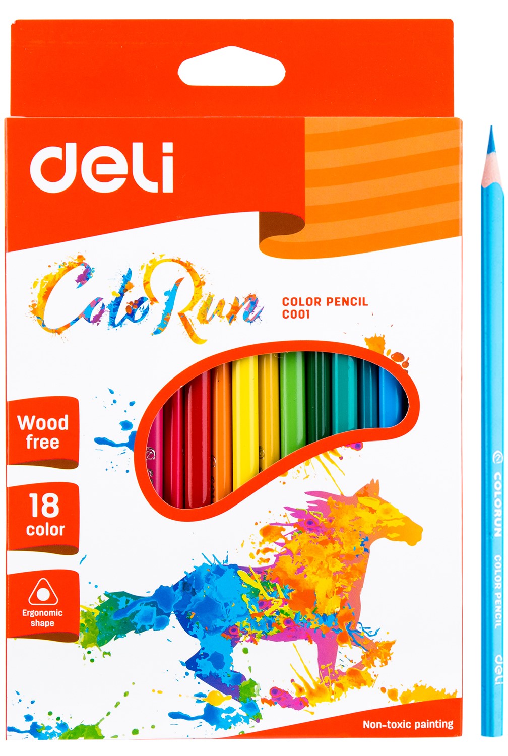 Lápices de Colores Largos, 18 pcs - Deli C00110