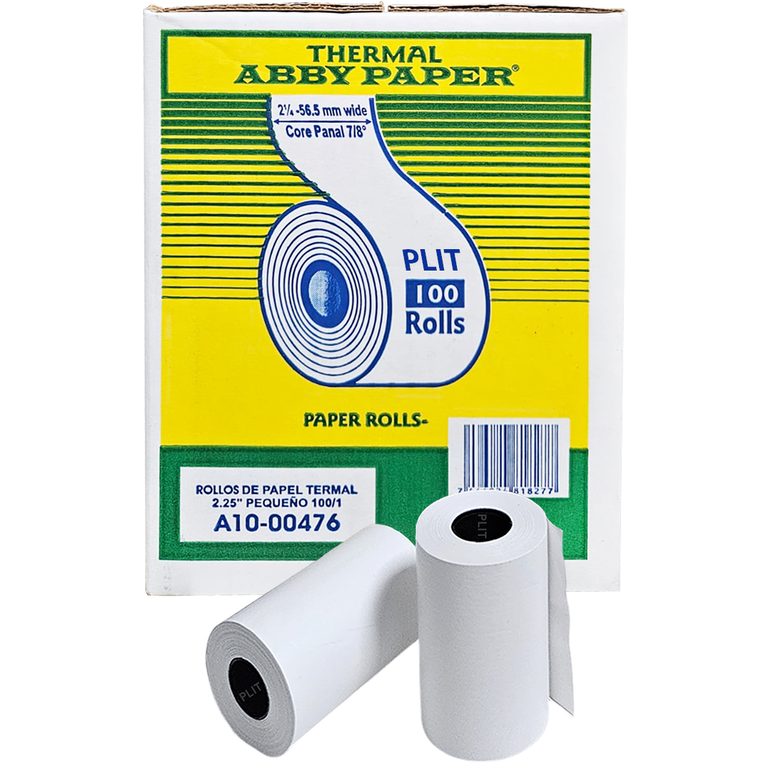 Rollo de Papel Térmico 2 1/4" para Recibos y Verifone - ABBY A10-00476