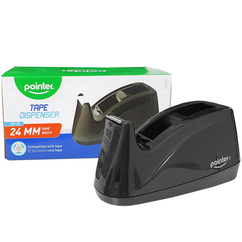 Dispensador de Cinta 3/4" para Escritorio, Negro - Pointer TD-1911