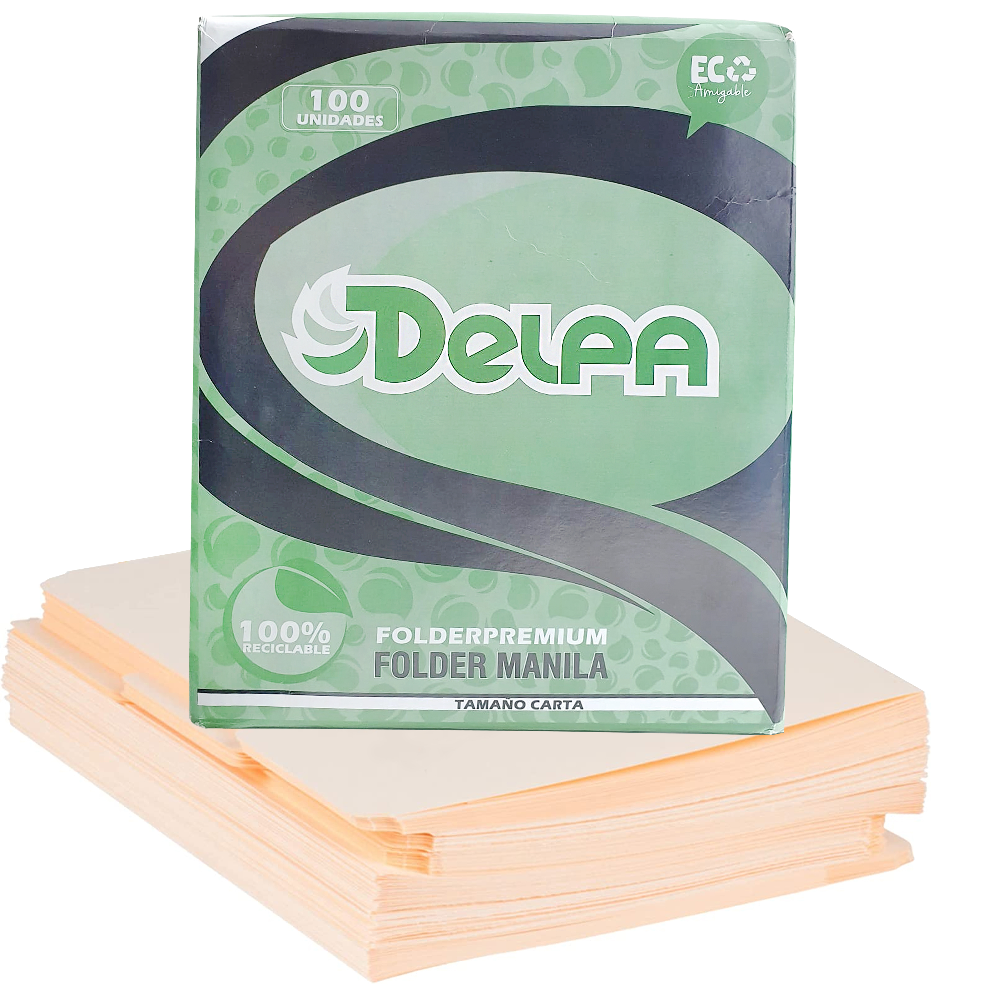 Folders Manilas 8.5" x 11", 100 pcs -  Delpa