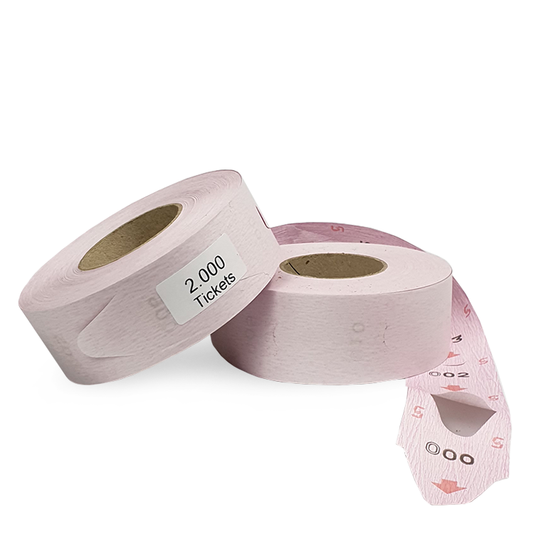 Tickets de Turnos, 2000 pcs, Rosado 