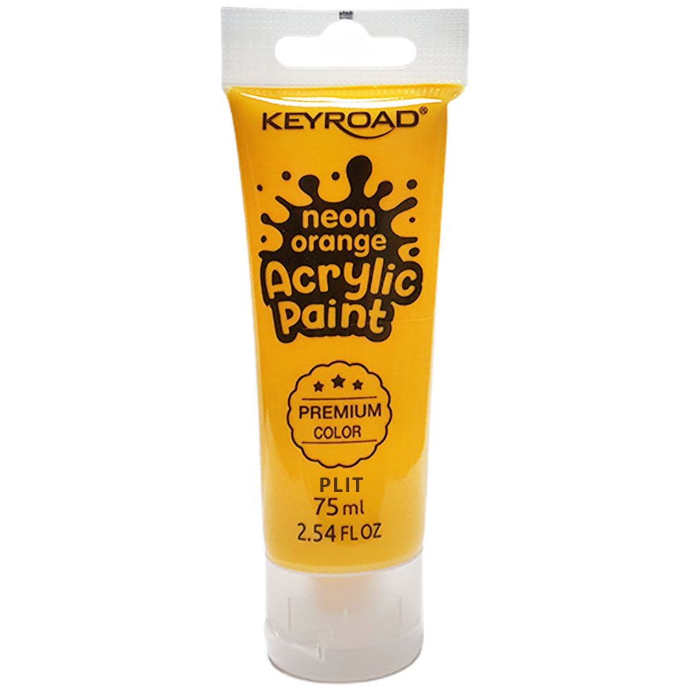 Pintura Acrílica Naranja Neón 75 ml - Keyroad KR-972215