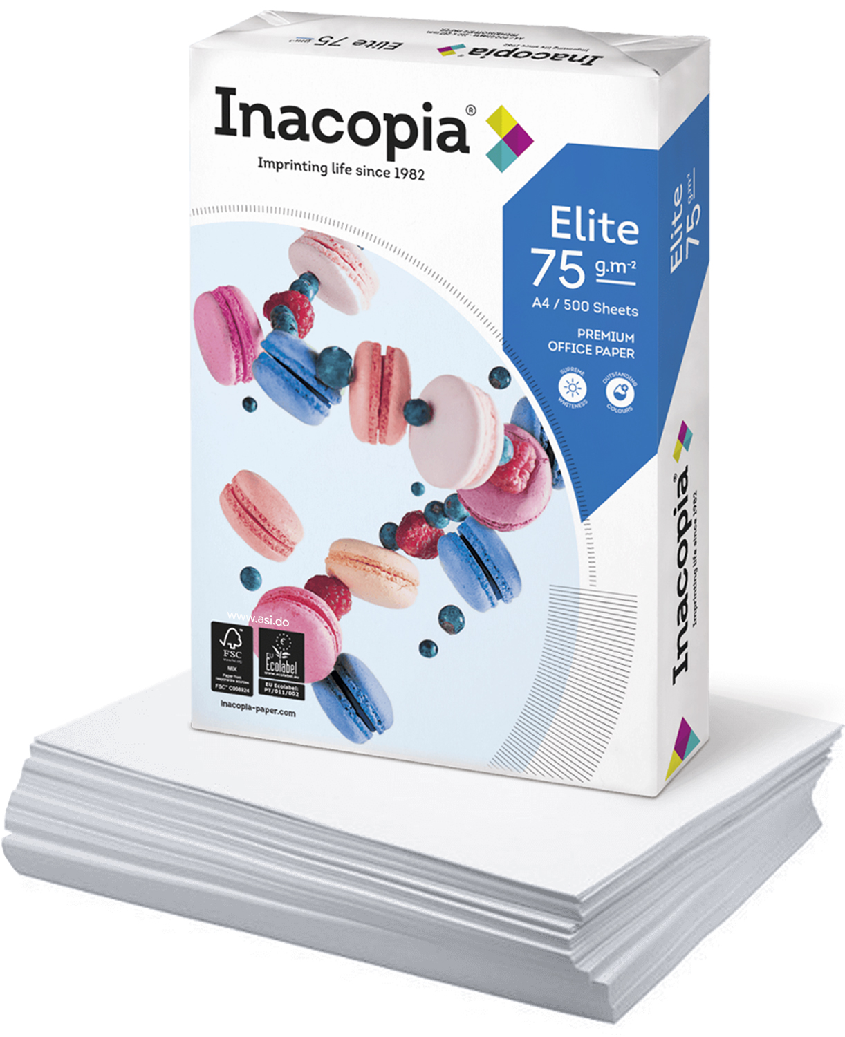 Resma de Papel Inacopia A4 8 1/2" x 11, 75gr Bond 20, Blanco