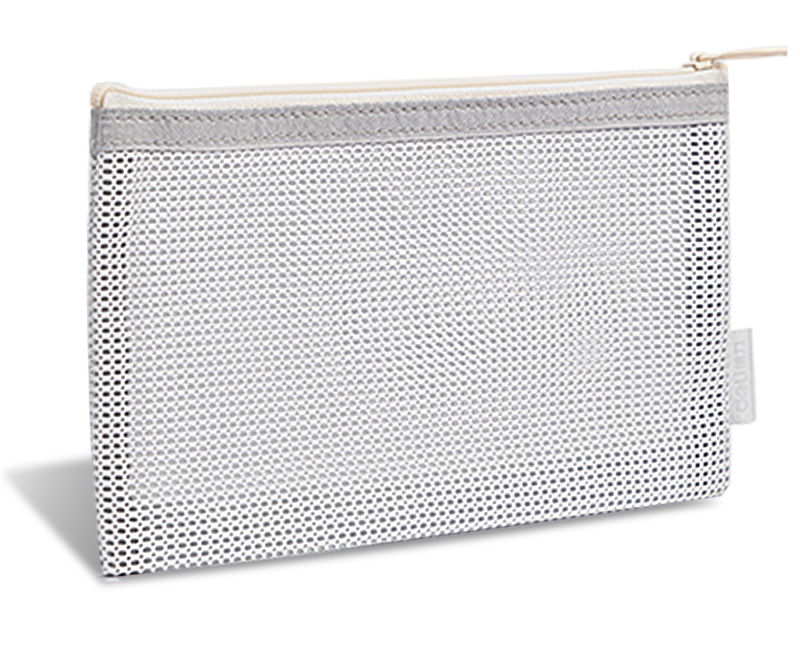 Estuche en Malla Transpirable Escolar para Lápices, Gris - Deli Storage Mesh Bag 67058F