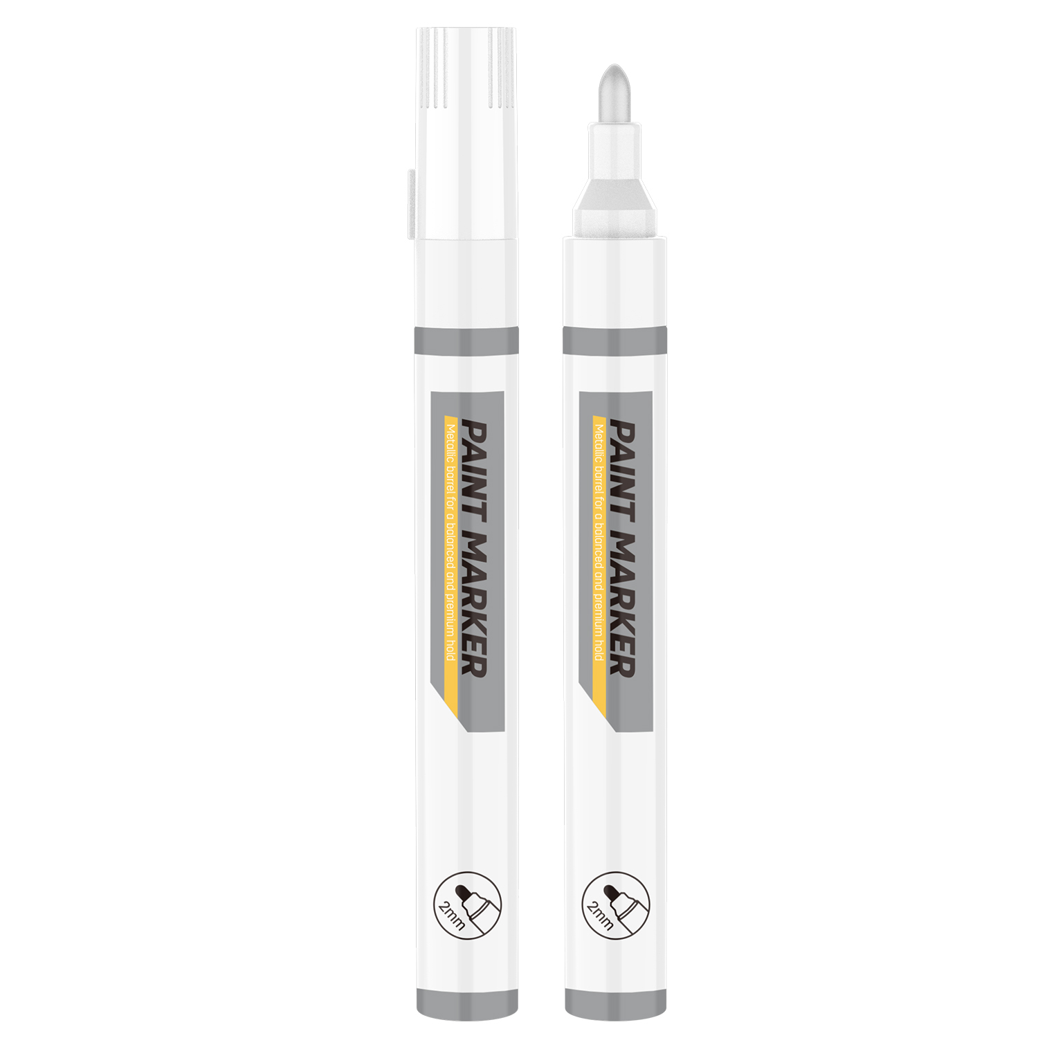 Marcador de Pintura 2 mm Paint Marker Blanco, Deli DL-YQ02-E1