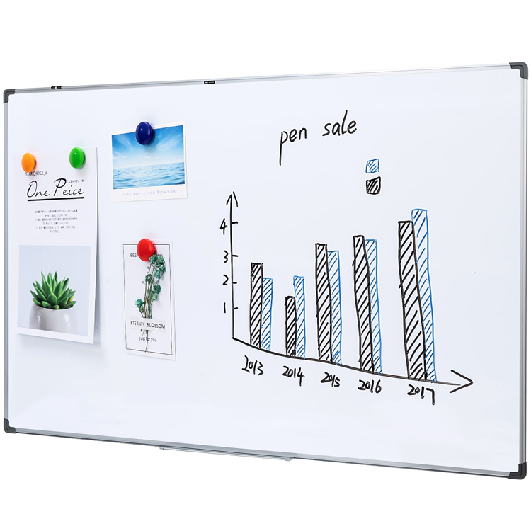 Pizarra Mágica Magnética de 72" x 48" con Borde de Aluminio